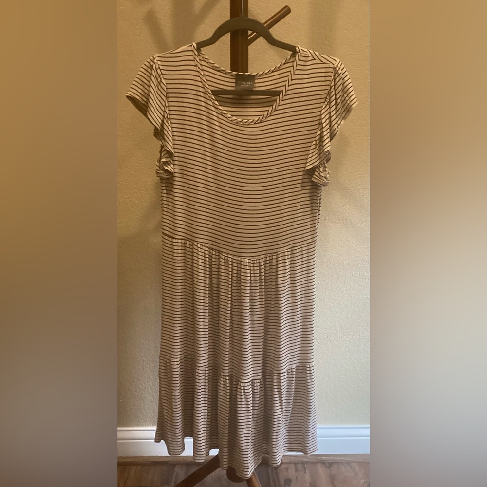 Olivia Rae Monochrome Striped Dress